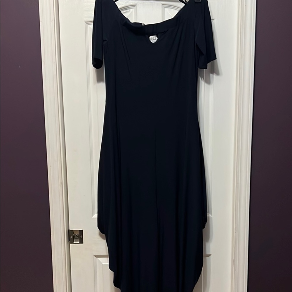 Casual Midnight Blue Off the Shoulder Jumpsuit